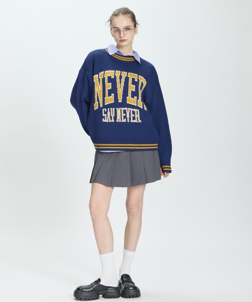 BENUA(ベヌア)の「logo knit/ロゴニット(ニット/セーター・レディース・ネイビー/ブラウン・FREE)」の17枚目の写真