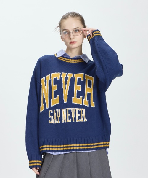 BENUA(ベヌア)の「logo knit/ロゴニット(ニット/セーター・レディース・ネイビー/ブラウン・FREE)」の20枚目の写真