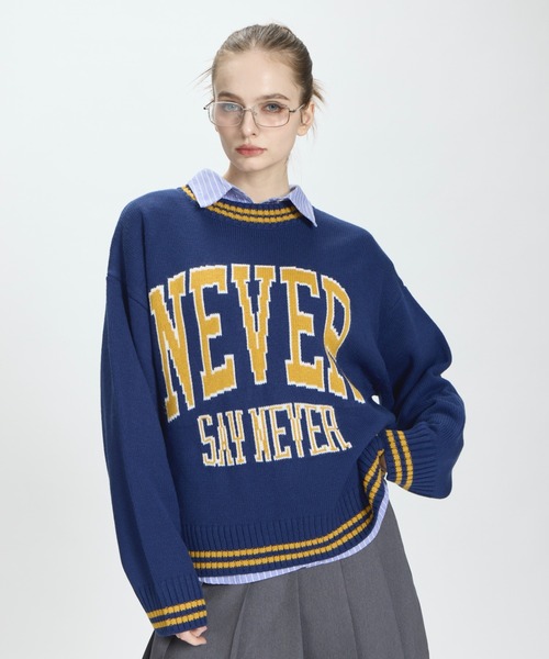BENUA(ベヌア)の「logo knit/ロゴニット(ニット/セーター・レディース・ネイビー/ブラウン・FREE)」の21枚目の写真