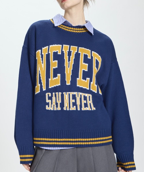 BENUA(ベヌア)の「logo knit/ロゴニット(ニット/セーター・レディース・ネイビー/ブラウン・FREE)」の22枚目の写真