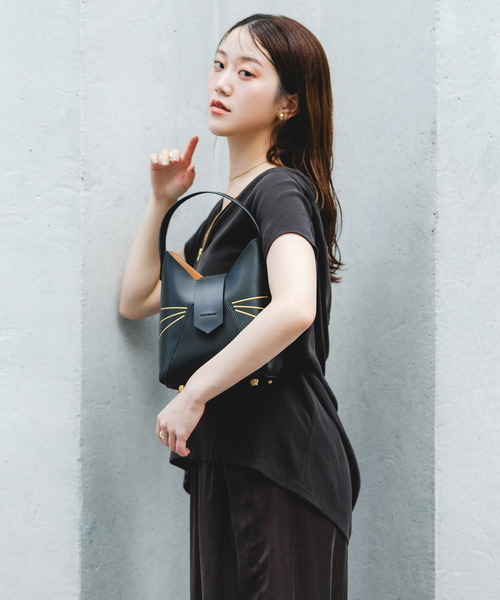 別注』Hashibami×RODESKO フェズネコヒゲハンドルバッグ（ハンドバッグ