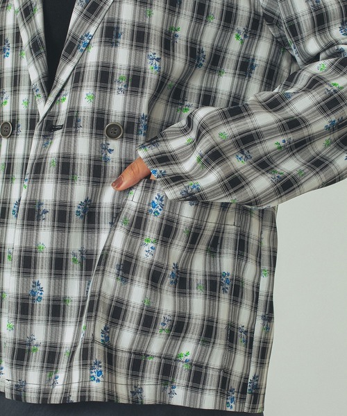 ROSE BUD（ローズバッド）の「(mag.by c)FLOWER PRINT CHECK SHIRT（その他アウター・レディース・ブラウン/ブラック・ONE SIZE）」の8枚目の写真