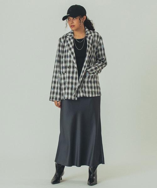 ROSE BUD（ローズバッド）の「(mag.by c)FLOWER PRINT CHECK SHIRT（その他アウター・レディース・ブラウン/ブラック・ONE SIZE）」の14枚目の写真