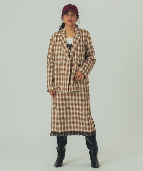ROSE BUD（ローズバッド）の「(mag.by c)FLOWER PRINT CHECK SHIRT（その他アウター・レディース・ブラウン/ブラック・ONE SIZE）」の19枚目の写真