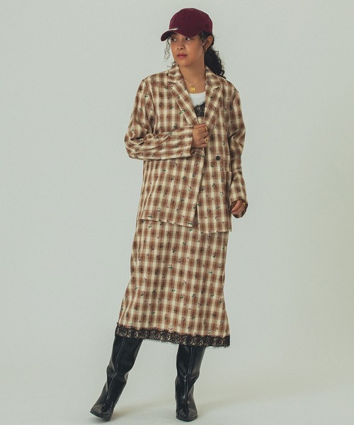 ROSE BUD（ローズバッド）の「(mag.by c)FLOWER PRINT CHECK SHIRT（その他アウター・レディース・ブラウン/ブラック・ONE SIZE）」の20枚目の写真