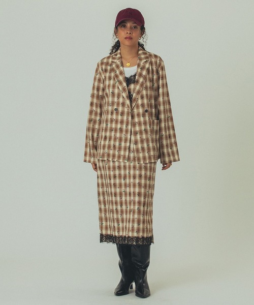 ROSE BUD（ローズバッド）の「(mag.by c)FLOWER PRINT CHECK SHIRT（その他アウター・レディース・ブラウン/ブラック・ONE SIZE）」の21枚目の写真
