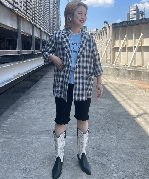 ROSE BUD（ローズバッド）の「(mag.by c)FLOWER PRINT CHECK SHIRT（その他アウター・レディース・ブラウン/ブラック・ONE SIZE）」の22枚目の写真