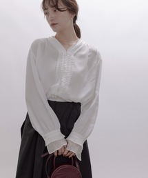 Eimee Law エイミーロウ　シャツ　ブラウス　マーブル柄 新品✨Eimee Law エイミーロウ(M)ゼブラ柄 長袖 ブラウス - メルカリ