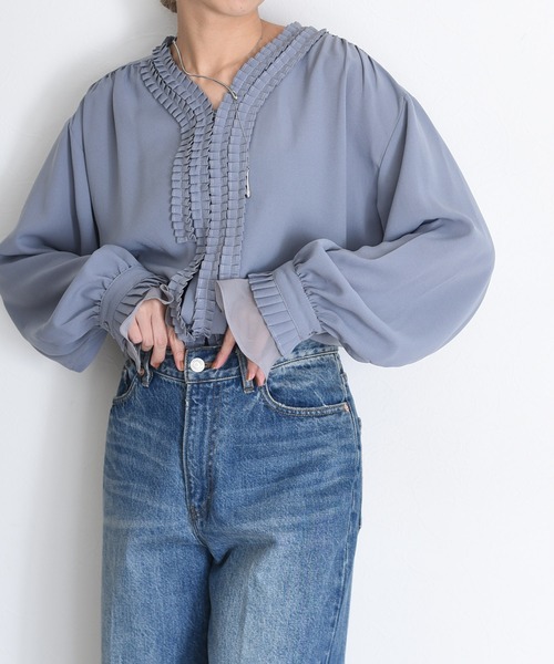 エイミーロウ　新作 テキストプリント ハーフジップボートネックスウェット Eimee