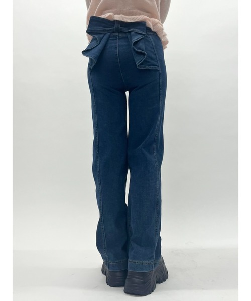 MORE self LOVE(モアセルフラブ)の「バックリボンデニム(デニムパンツ・レディース・ブルー・FREE)」の16枚目の写真