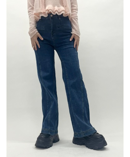 MORE self LOVE(モアセルフラブ)の「バックリボンデニム(デニムパンツ・レディース・ブルー・FREE)」の19枚目の写真