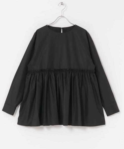 ITEMS URBANRESEARCH（アイテムズ アーバンリサーチ）の「ウエストギャザーブラウス（シャツ/ブラウス・レディース・ブラウン/ストライプ/ブラック・FREE）」の12枚目の写真