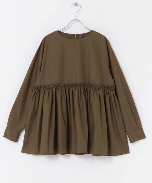 ITEMS URBANRESEARCH（アイテムズ アーバンリサーチ）の「ウエストギャザーブラウス（シャツ/ブラウス・レディース・ブラウン/ストライプ/ブラック・FREE）」の20枚目の写真