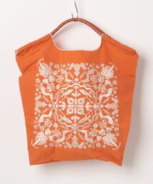 花柄刺繍 和装用バッグ オレンジ系総ビーズ 花柄刺繍 和装用バッグ オレンジ系総ビーズ