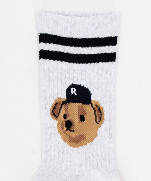 FREAK'S STORE（フリークスストア）の「ROSTER SOX/ロスターソックス ”TEAM BEAR”モチーフソックス（ソックス/靴下・レディース・ネイビー/ブルー・ONE SIZE）」の4枚目の写真
