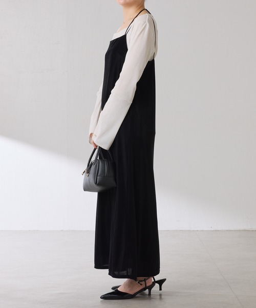 COLLAGE GALLARDAGALANTE（コラージュガリャルダガランテ）の「ベロアキャミワンピース（ワンピース・レディース・ブルー/ブラック・FREE）」の9枚目の写真