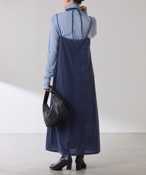 COLLAGE GALLARDAGALANTE（コラージュガリャルダガランテ）の「ベロアキャミワンピース（ワンピース・レディース・ブルー/ブラック・FREE）」の19枚目の写真