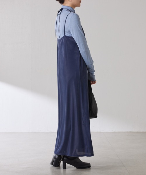 COLLAGE GALLARDAGALANTE（コラージュガリャルダガランテ）の「ベロアキャミワンピース（ワンピース・レディース・ブルー/ブラック・FREE）」の20枚目の写真