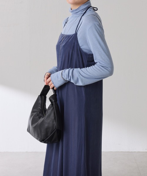 COLLAGE GALLARDAGALANTE（コラージュガリャルダガランテ）の「ベロアキャミワンピース（ワンピース・レディース・ブルー/ブラック・FREE）」の15枚目の写真