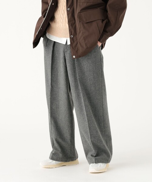 ワイドストレート フランネル スラックス（スラックス）｜BEAMS