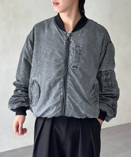 CPCM（シーピーシーエム）の「ピグメントMA-1（MA-1・メンズ・ブラック/ホワイト/カーキ・LARGE/MEDIUM）」の3枚目の写真