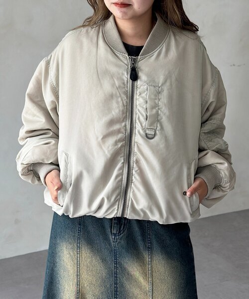 CPCM（シーピーシーエム）の「ピグメントMA-1（MA-1・メンズ・ブラック/ホワイト/カーキ・LARGE/MEDIUM）」の5枚目の写真