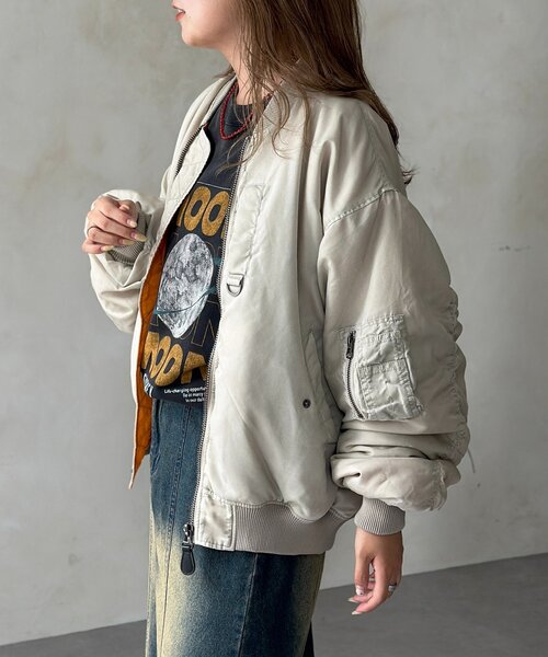 CPCM（シーピーシーエム）の「ピグメントMA-1（MA-1・メンズ・ブラック/ホワイト/カーキ・LARGE/MEDIUM）」の9枚目の写真