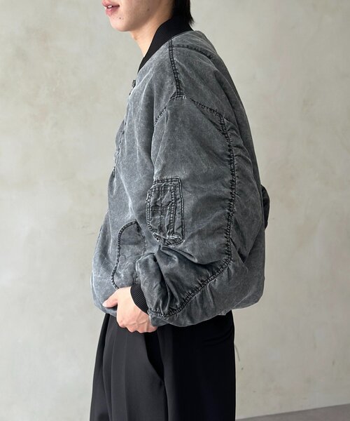 CPCM（シーピーシーエム）の「ピグメントMA-1（MA-1・メンズ・ブラック/ホワイト/カーキ・LARGE/MEDIUM）」の15枚目の写真