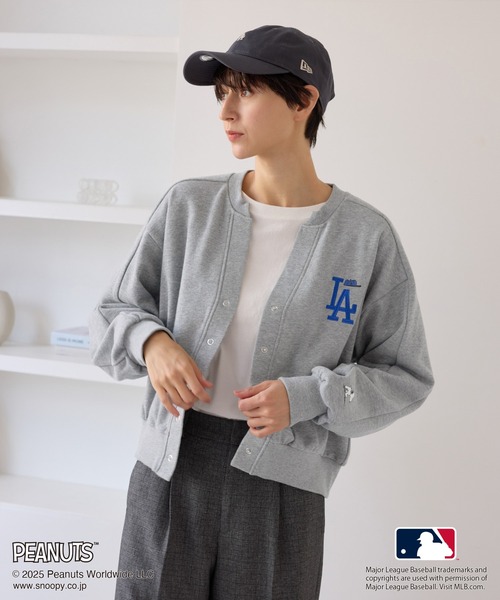 MLB（メジャーリーグベースボール）の「【PEANUTS×MLB COLLECTION by ROPE' PICNIC】カーディガン（カーディガン/ボレロ・レディース・チャコールグレー/ライトグレー/ブラウン・FREE）」の3枚目の写真