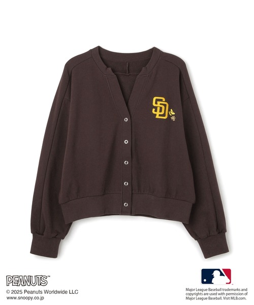 MLB（メジャーリーグベースボール）の「【PEANUTS×MLB COLLECTION by ROPE' PICNIC】カーディガン（カーディガン/ボレロ・レディース・チャコールグレー/ライトグレー/ブラウン・FREE）」の4枚目の写真