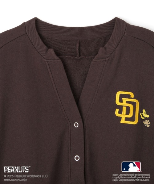 MLB（メジャーリーグベースボール）の「【PEANUTS×MLB COLLECTION by ROPE' PICNIC】カーディガン（カーディガン/ボレロ・レディース・チャコールグレー/ライトグレー/ブラウン・FREE）」の5枚目の写真