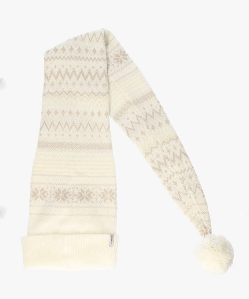 OVERRIDE（オーバーライド）の「OVERRIDE  KNIT NORDIC LONG WATCH / オーバーライド（ニットキャップ/ビーニー・レディース・ブラック系/ホワイト/ブラック・57~59cm）」の8枚目の写真