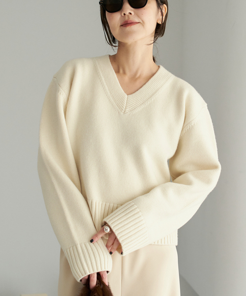 MplageプラージュFurハンソデプルオーバークリーニング済み plage（プラージュ）の「Fur ハンソデ プルオーバー◇（ニット