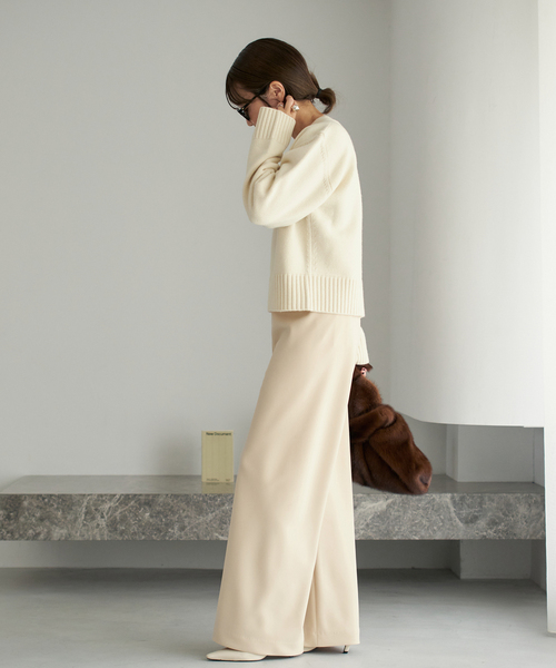 plage（プラージュ）の「V minimum ニット（ニット/セーター・レディース・チャコールグレー/ホワイト・FREE）」の21枚目の写真