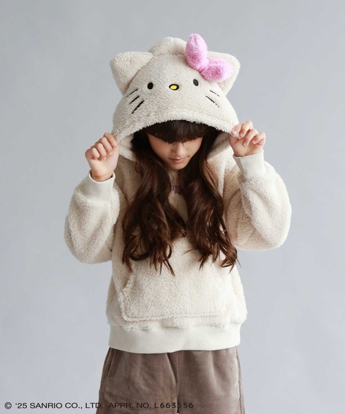 Sanrio もこもこキャラクターパーカー 【キティ クロミ】（パーカー
