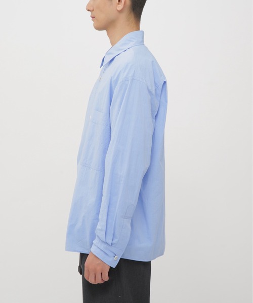 MHL.(エムエイチエル)の「BRUSHED COTTON CHAMBRAY(シャツ/ブラウス・メンズ・ブルー系その他3・SMALL/MEDIUM/LARGE)」の4枚目の写真