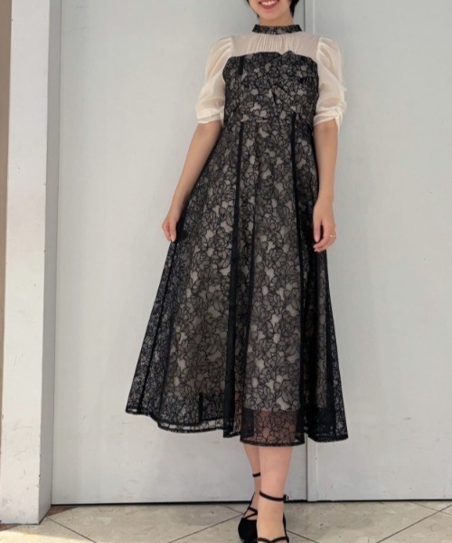 Cupid Heart（キューピッドハート）の「【Cupid Heart】結婚式用！フラワーレースノットデザインドレス（ドレス・レディース・イエロー/ブラウン/ブラック/ブルーグレー・MEDIUM）」の5枚目の写真