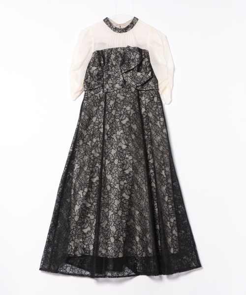 Cupid Heart（キューピッドハート）の「【Cupid Heart】結婚式用！フラワーレースノットデザインドレス（ドレス・レディース・イエロー/ブラウン/ブラック/ブルーグレー・MEDIUM）」の14枚目の写真