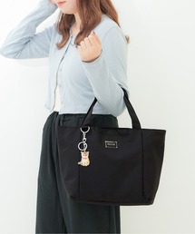 【PAUL & JOE ACCESSOIRES /ポール アンド ジョー アクセソワ 】 CASUAL・PLATE METAL チャーム付きトートバッグ