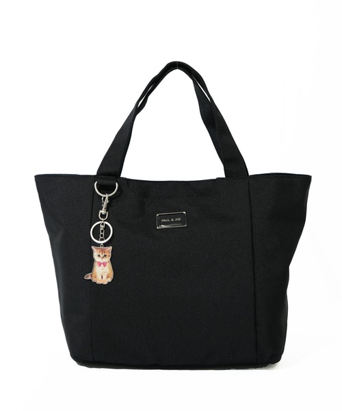 PAUL & JOE ACCESSOIRES(ポールアンドジョーアクセソワ)の「【PAUL & JOE ACCESSOIRES /ポール アンド ジョー アクセソワ 】 CASUAL・PLATE METAL チャーム付きトートバッグ(トートバッグ・レディース・ブラック・FREE)」の11枚目の写真