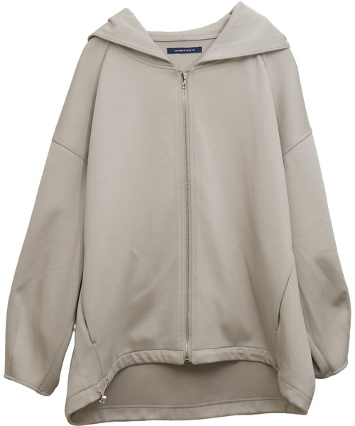 libelle more（リベル モア）の「ダンボールポンチ コクーンスリーブフードジップコート パーカー 体型カバー◎（パーカー・レディース・グレイッシュベージュ/カーキ/モカ/チャコールグレー/ブラック・M）」の16枚目の写真