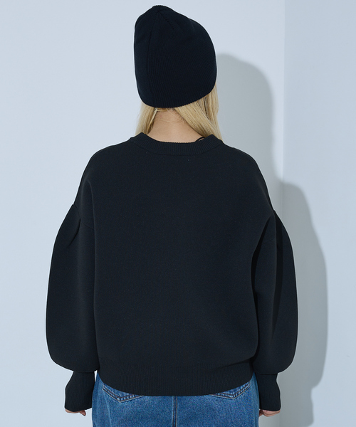 NOMINE（ノミネ）の「プレーティングニット プルオーバー（ラメ混・無地）（ニット/セーター・レディース・ブラック/その他1/ブラック系その他/ベージュ/その他・フリー）」の8枚目の写真