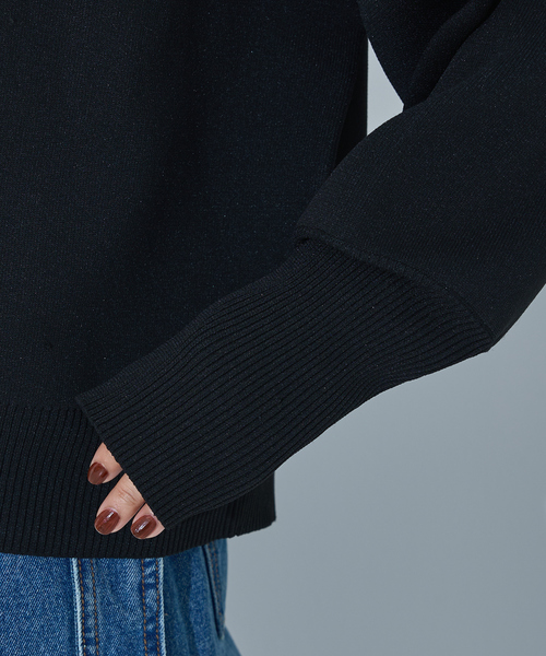 NOMINE（ノミネ）の「プレーティングニット プルオーバー（ラメ混・無地）（ニット/セーター・レディース・ブラック/その他1/ブラック系その他/ベージュ/その他・フリー）」の11枚目の写真