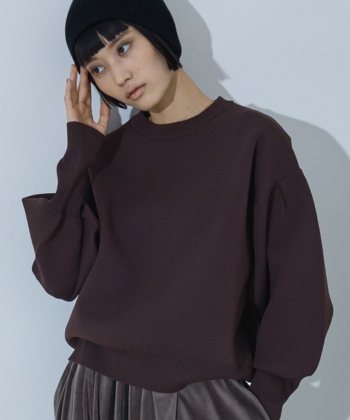 NOMINE（ノミネ）の「プレーティングニット プルオーバー（ラメ混・無地）（ニット/セーター・レディース・ブラック/その他1/ブラック系その他/ベージュ/その他・フリー）」の5枚目の写真