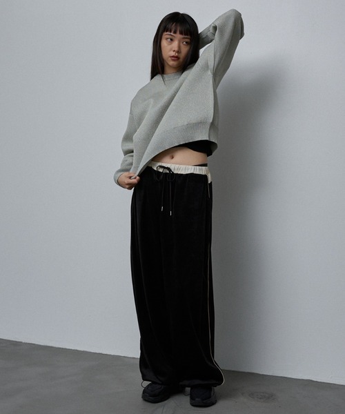 NOMINE（ノミネ）の「プレーティングニット プルオーバー（ラメ混・無地）（ニット/セーター・レディース・ブラック/その他1/ブラック系その他/ベージュ/その他・フリー）」の18枚目の写真