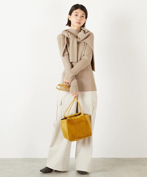 MELROSE claire(メルローズ クレール)の「【スエードキューブバッグ】(ショルダーバッグ・レディース・イエロー/グレー/ブラウン・FREE)」の5枚目の写真