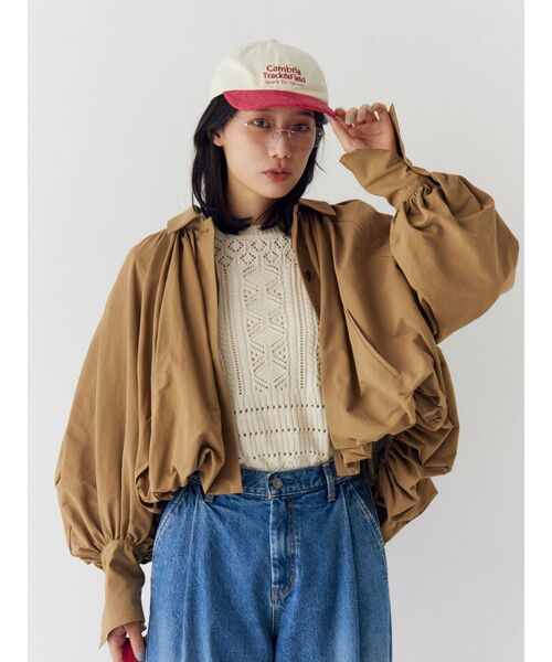 Ungrid(アングリッド)の「バルーンデザインブルゾン(ブルゾン・レディース・ベージュ/ブラック・FREE)」の10枚目の写真