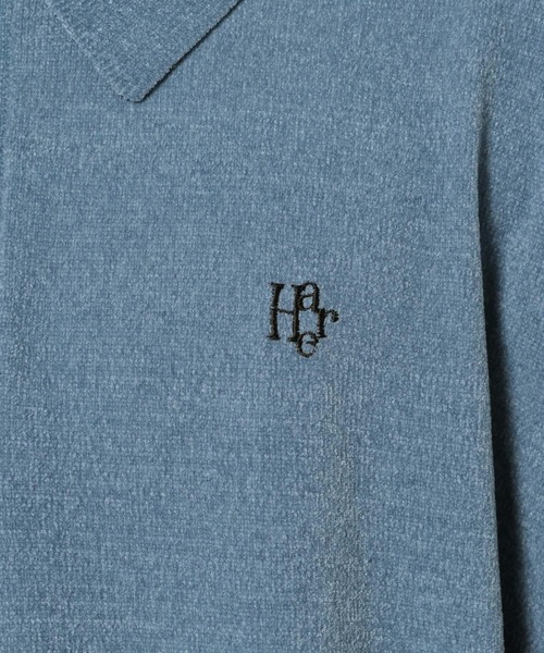 HARE(ハレ)の「ロゴモールニットポロ(HARE)(ポロシャツ・メンズ・ブラック/グレー/ブルー/レッド/ライトグレー/ブラウン・SMALL/MEDIUM)」の19枚目の写真
