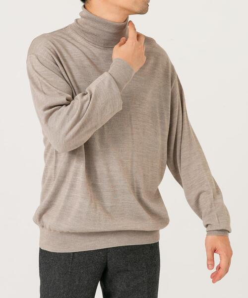 セール】イタリア糸メリノウールタートルネックニット（ニット