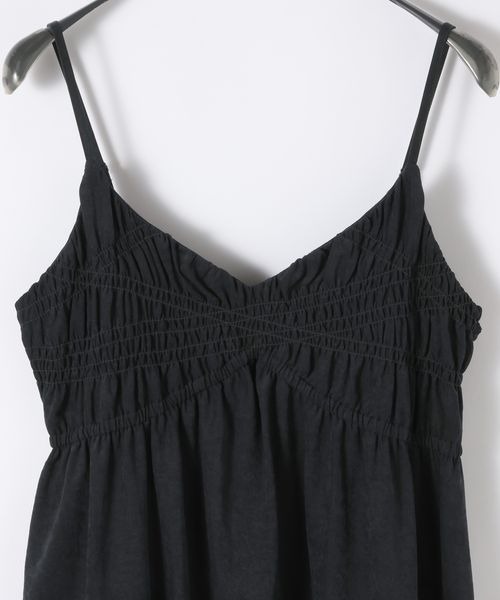 JEANASIS（ジーナシス）の「シャーリングキャミドレス/592733（ワンピース・レディース・オフホワイト/ブラック/ベージュ系その他・FREE）」の8枚目の写真